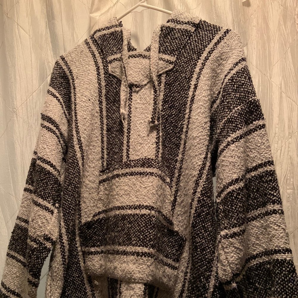 Black and White Poncho